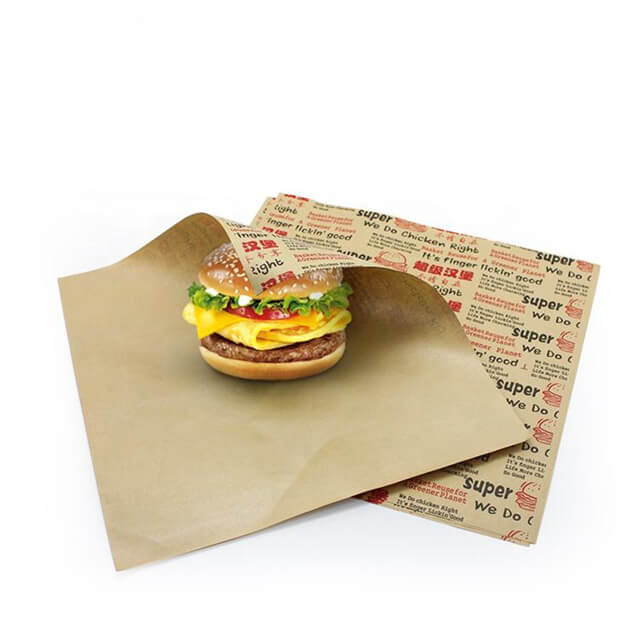 Custom Burger Wrapping Paper Printed With Logo In Canada