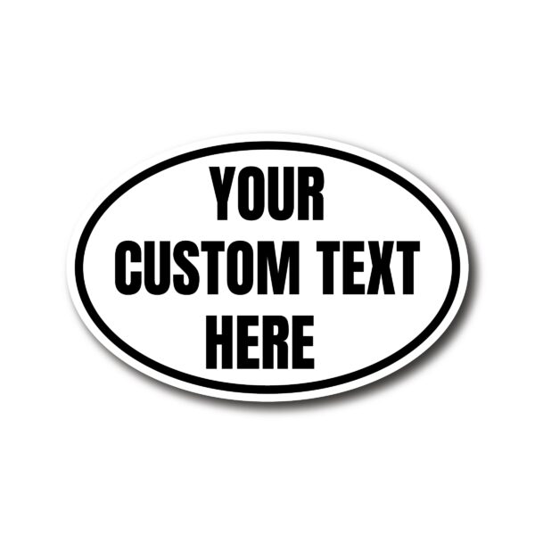 Custom Oval Bumper Sticker
